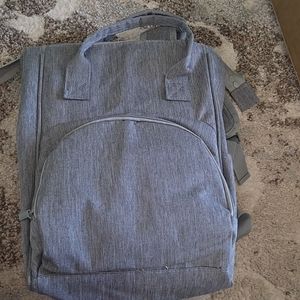 Grey diaper bag